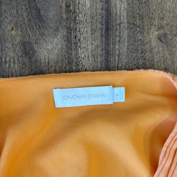 Jonathan Simkhai Women’s Londyn Cutout Long Sleeve Mini Dress Orange Size Small - Picture 4 of 9